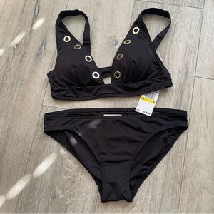 MICHAEL Michael Kors Grommet Bikini Top - Grommets size M NWT